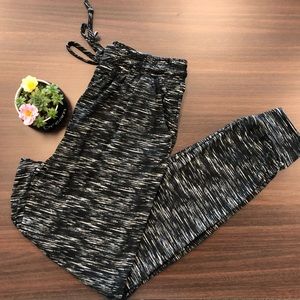 BlackWhite Drawstring Joggers 🖤